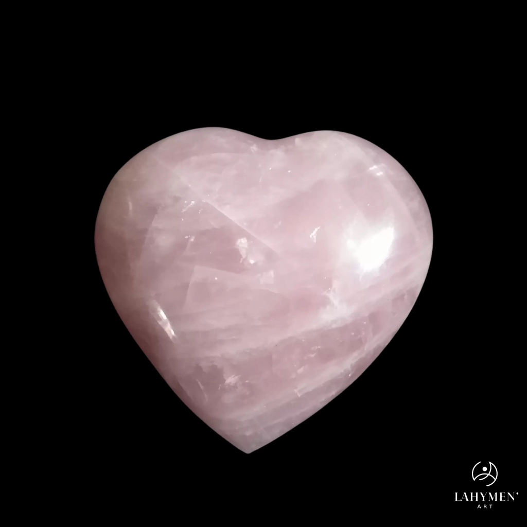 Coeur quartz rose