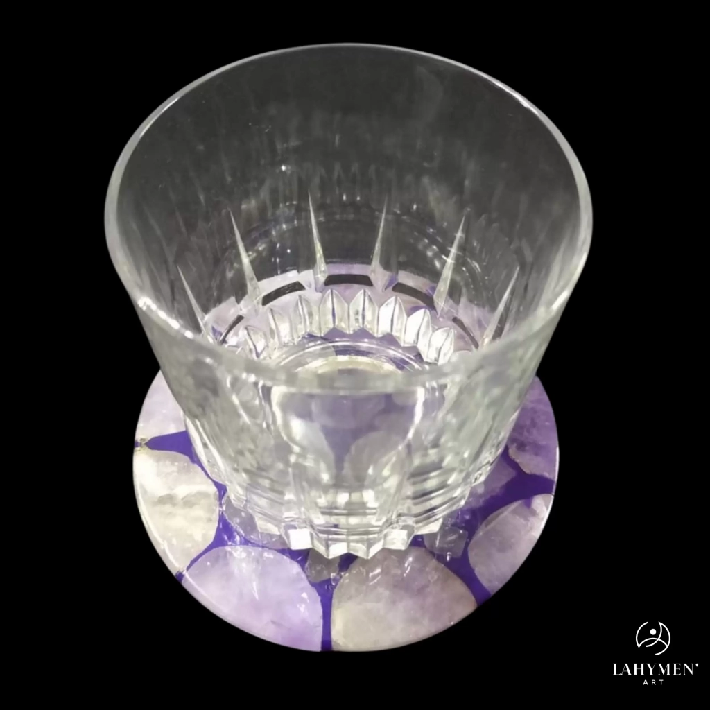 Dessous de verre amethyste
