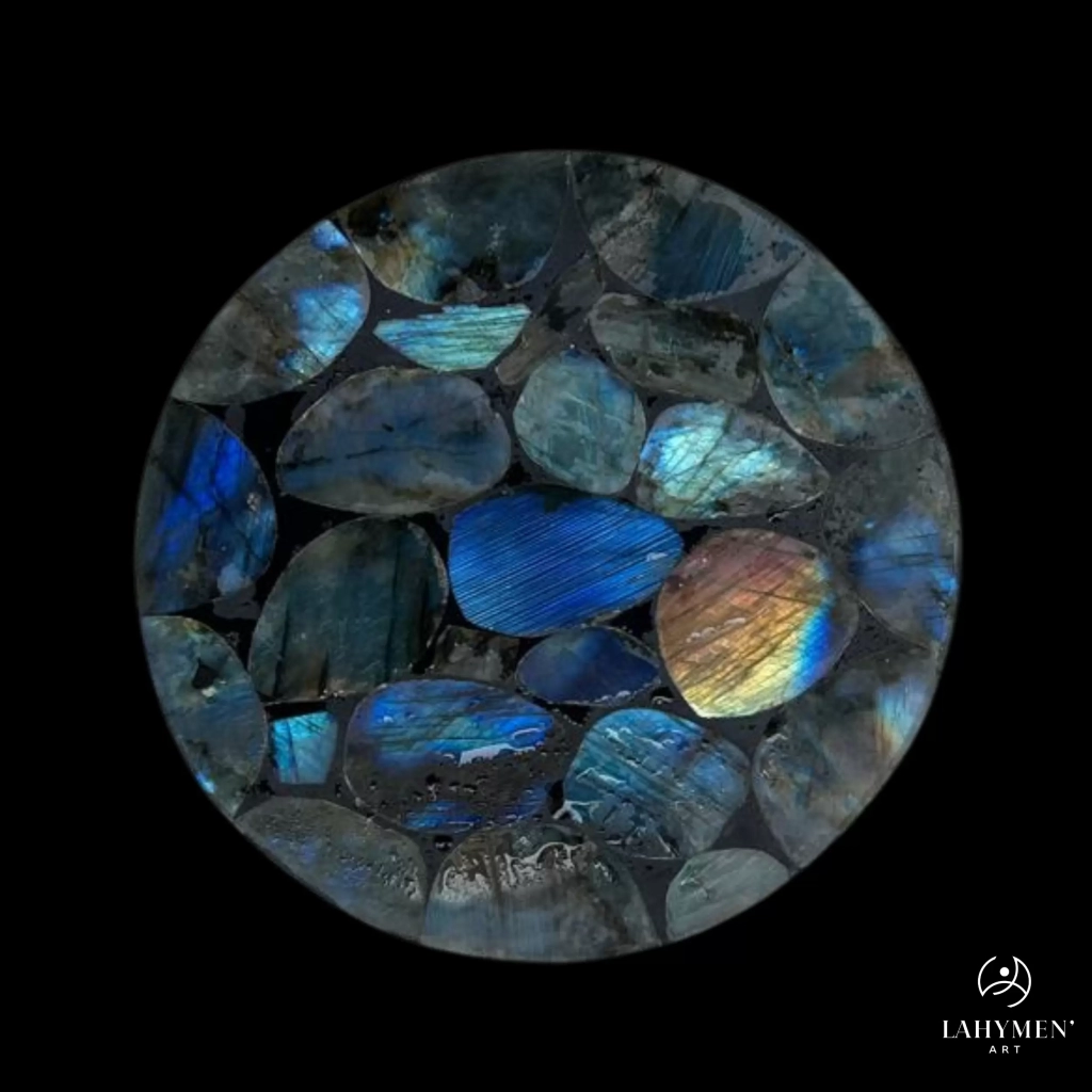 Sous verre labradorite