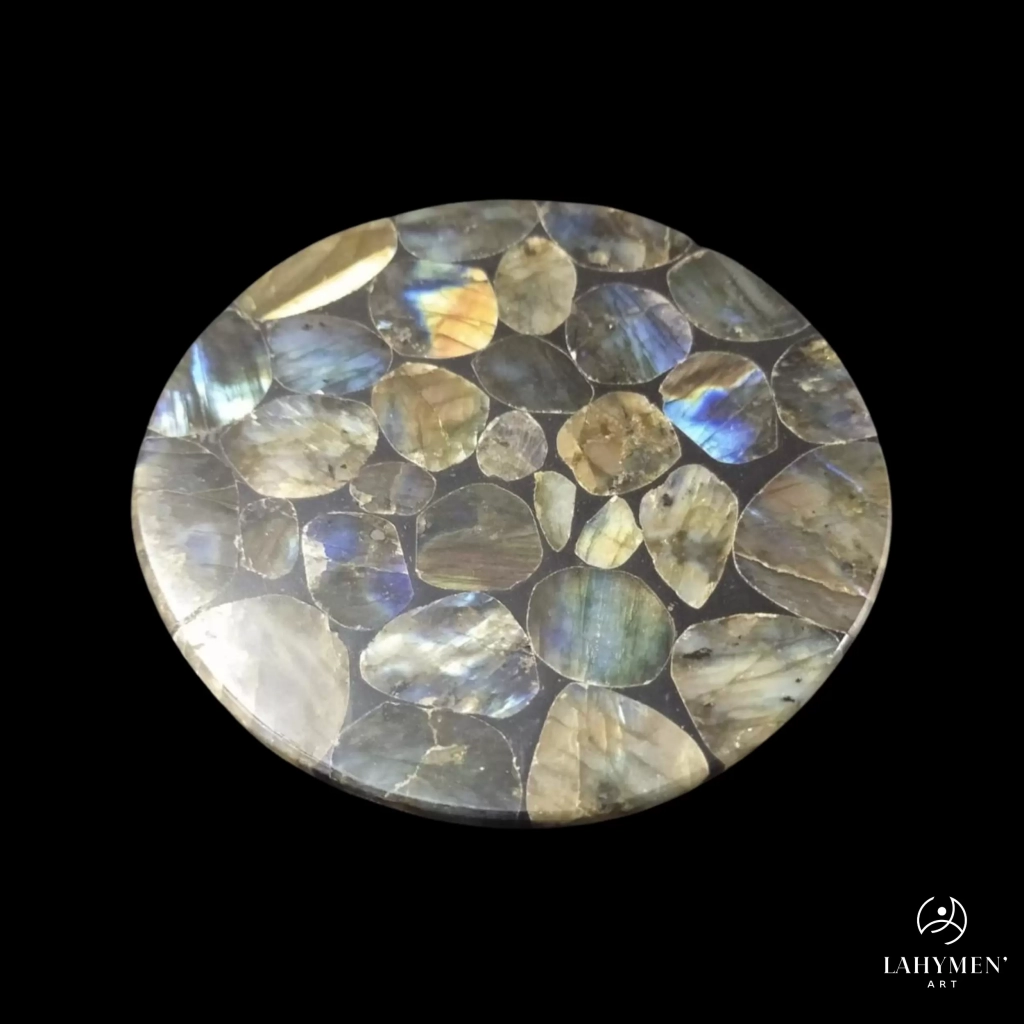 Sous verre labradorite
