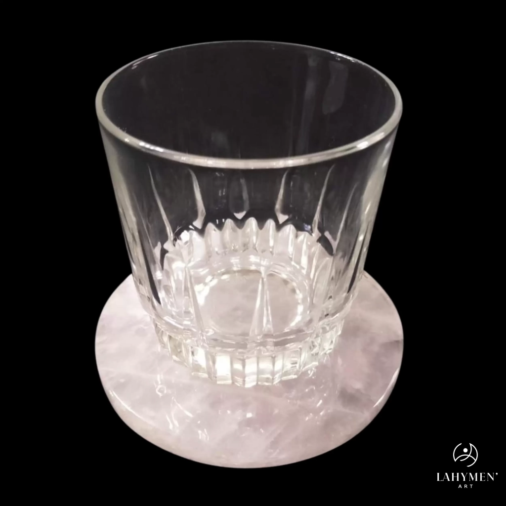 Sous verre quartz rose