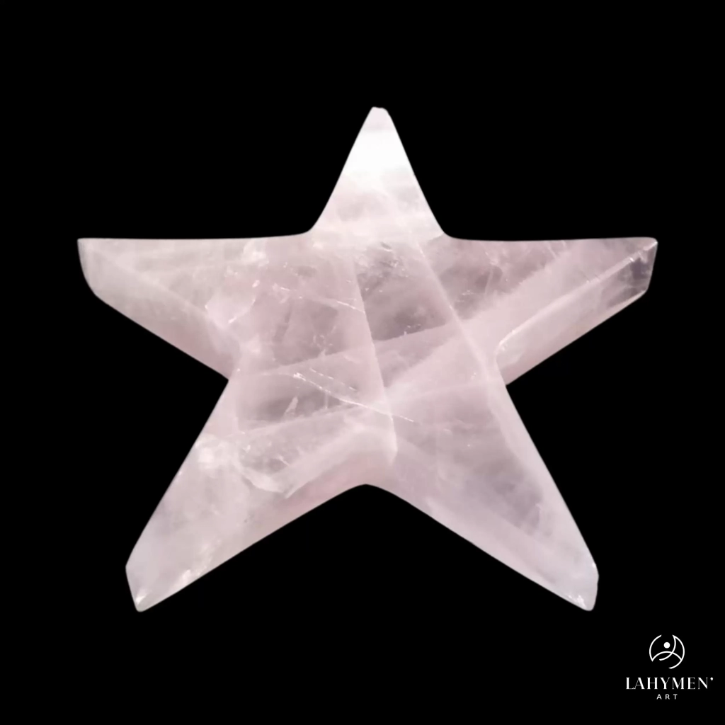 Etoile plate quartz rose