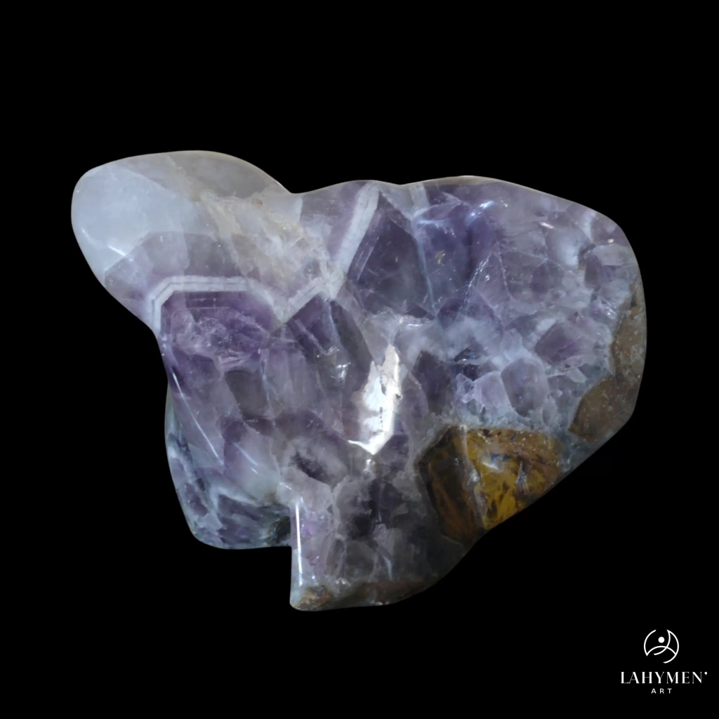 Forme libre amethyste rubanée