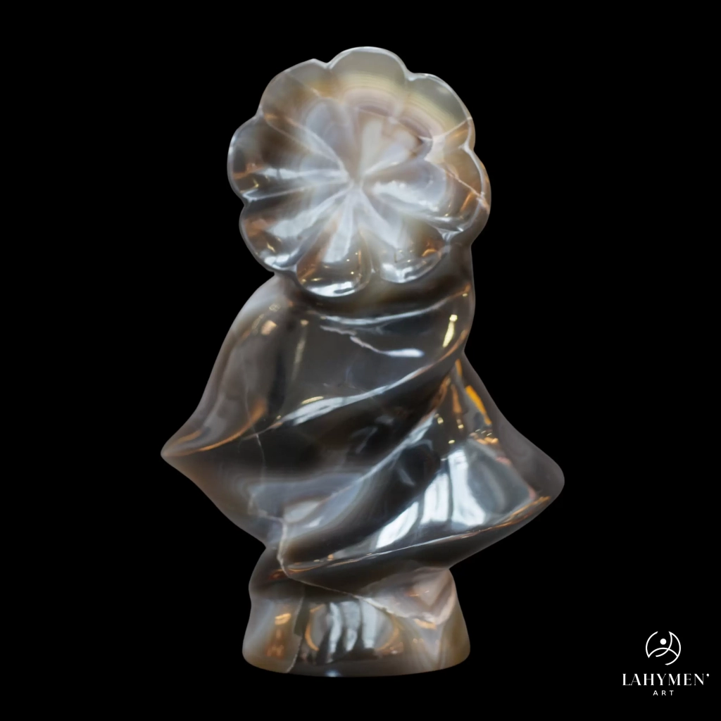 Forme libre contemporaine agate rubanée, geode