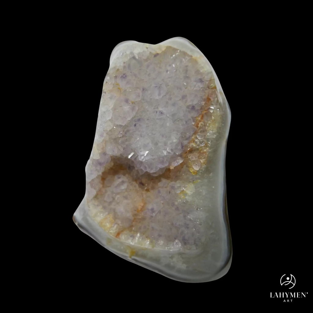Forme libre contemporaine agate rubanée, géode