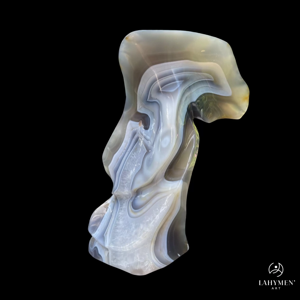 Forme libre contemporaine agate rubanée