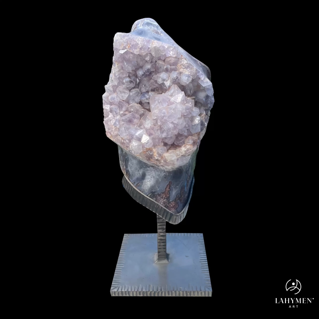 Forme libre contemporaine agate' géode amethyste