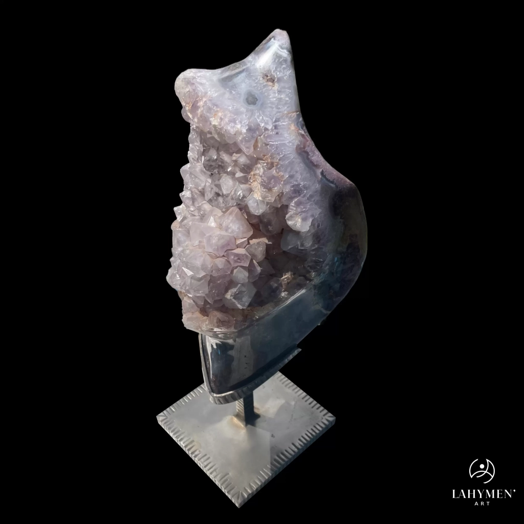 Forme libre contemporaine agate' géode amethyste