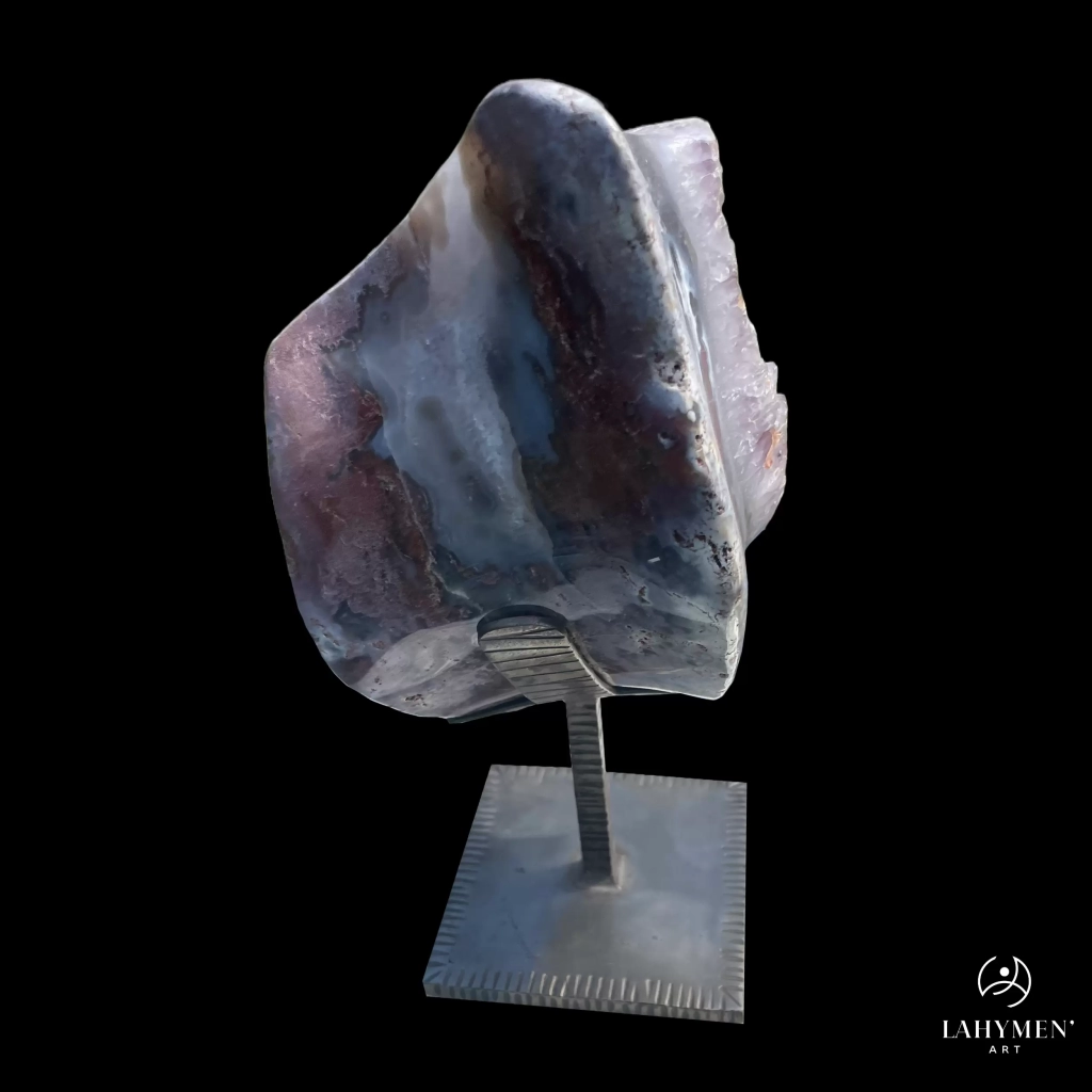 Forme libre contemporaine agate' géode amethyste