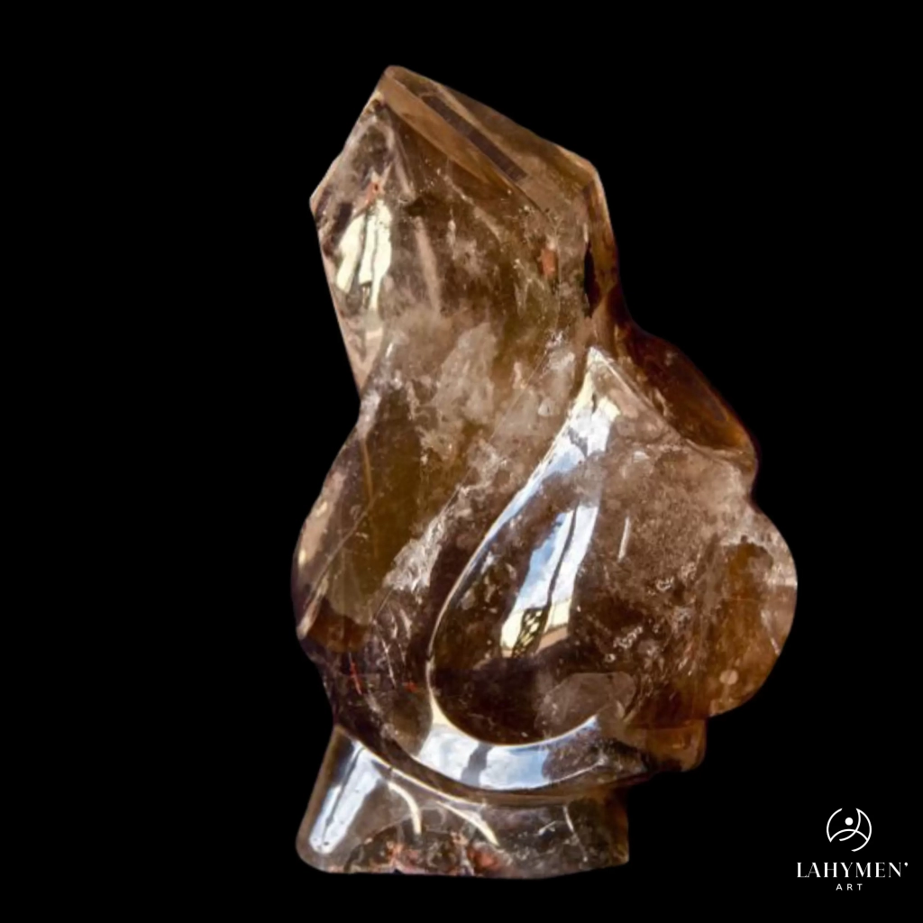 Forme libre contemporaine, quartz rutilé