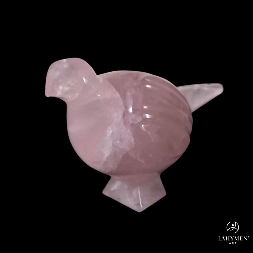 Oiseau quartz rose