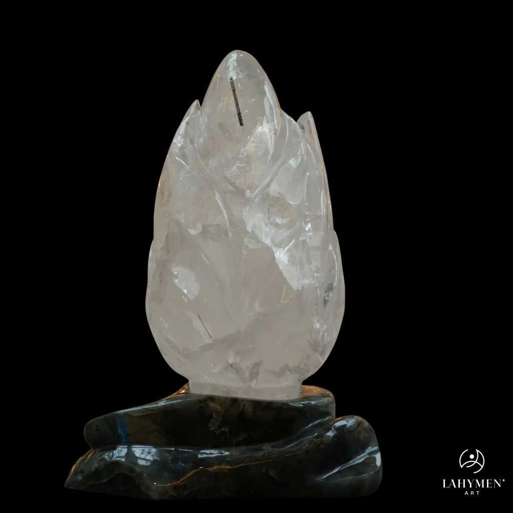 Trophee cristal, pied labradorite 1